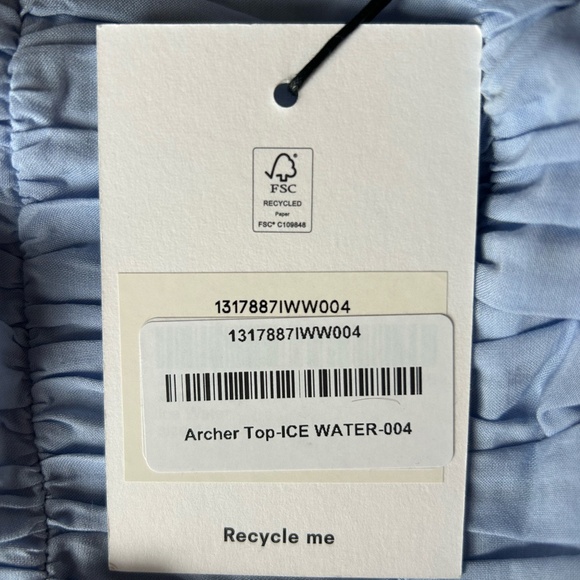 NEW Reformation Archer Top in Ice Water | NWT | US 4 - Picture 7 of 10